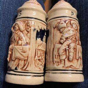 Vintage stein salt and pepper shakers